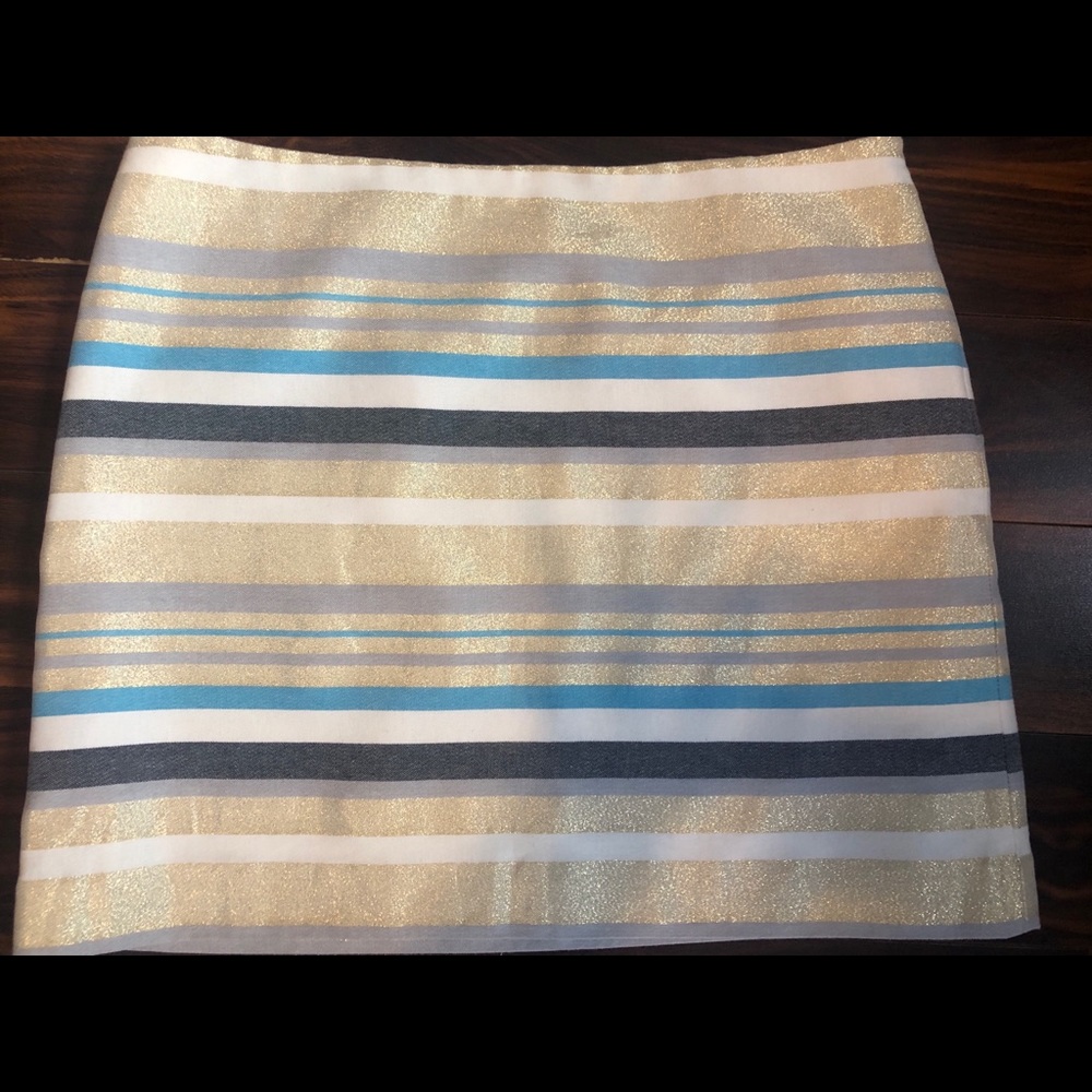 Metallic striped skirt